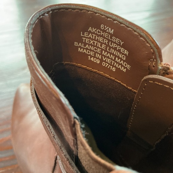 Anne Klein AkChelsey Ankle Boots Womens 6.5M Brown Leather Equestrian 2.5" Heel - Picture 10 of 11